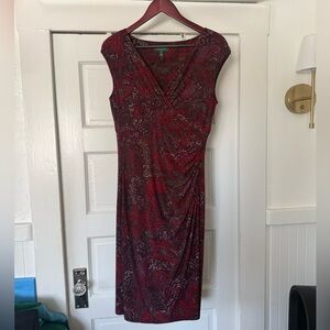 Lauren Ralph Lauren Paisley Faux Wrap Dress – Size 10